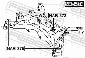 FEBEST TULEJA ZAWIESZENIA NAB-375 