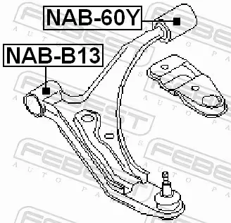 FEBEST TULEJA WAHACZA NAB-B13 