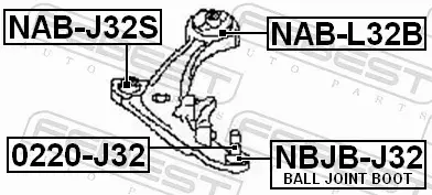 FEBEST TULEJA WAHACZA NAB-L32B 