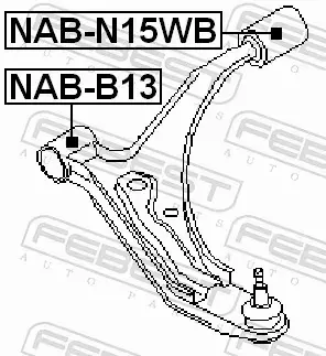 FEBEST TULEJA ZAWIESZENIA NAB-N15WB 