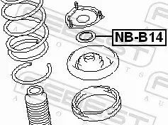 FEBEST ŁOŻYSKO PODUSZKI AMORTYZATORA NB-B14 