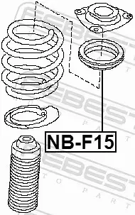 FEBEST ŁOŻYSKO PODUSZKI AMORTYZATORA NB-F15 