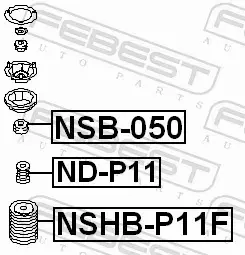 FEBEST ODBÓJ AMORTYZATORA ND-P11F 
