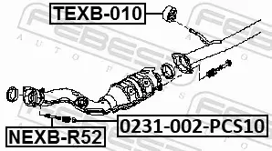 FEBEST WIESZAK TŁUMIKA NEXB-R52 