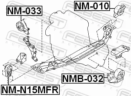 FEBEST PODUSZKA SILNIKA NM-010 