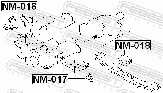 FEBEST PODUSZKA SILNIKA NM-016 