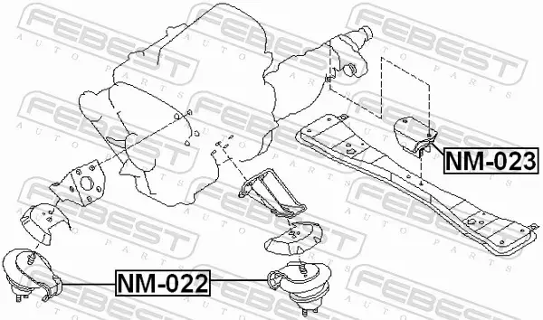 FEBEST PODUSZKA SILNIKA NM-022 