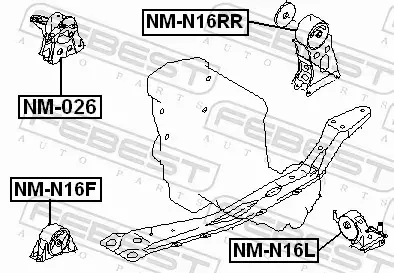 FEBEST PODUSZKA SILNIKA NM-026 