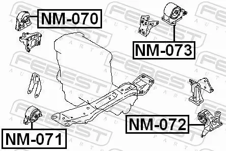 FEBEST PODUSZKA SILNIKA NM-073 