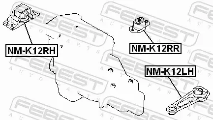 FEBEST PODUSZKA SILNIKA NM-K12RR 