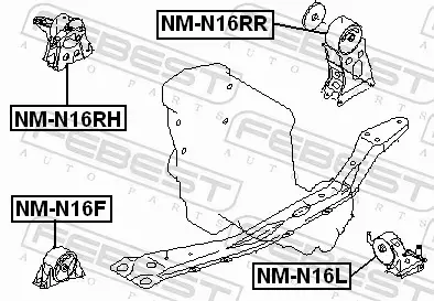 FEBEST PODUSZKA SILNIKA NM-N16RR 