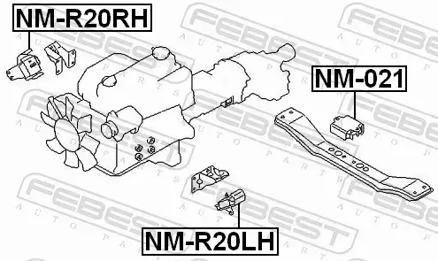 FEBEST PODUSZKA SILNIKA NM-R20LH 