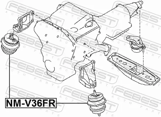 FEBEST PODUSZKA SILNIKA NM-V36FR 