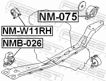 FEBEST TULEJA ZAWIESZENIA NMB-026 