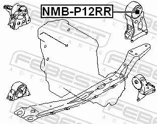 FEBEST TULEJA ZAWIESZENIA NMB-P12RR 