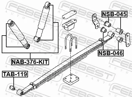 FEBEST TULEJA RESORA NSB-045 