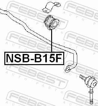 FEBEST TULEJA STABILIZATORA NSB-B15F 