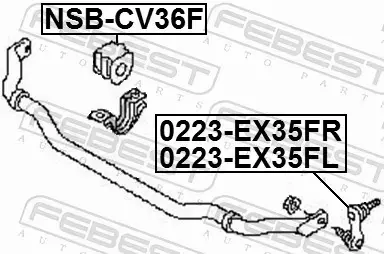 FEBEST TULEJA STABILIZATORA NSB-CV36F 