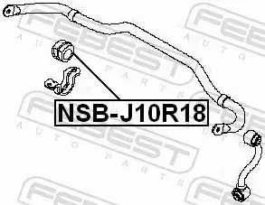 FEBEST GUMA STABILIZATORA NSB-J10R18 