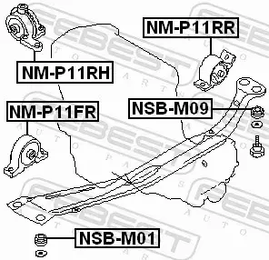 FEBEST TULEJA BELKI NSB-M01 