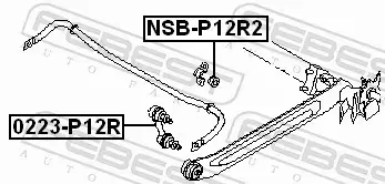 FEBEST TULEJA STABILIZATORA NSB-P12R2 