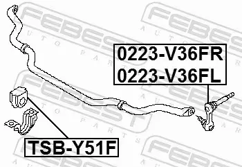 FEBEST TULEJA STABILIZATORA NSB-Y51F 