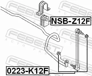 FEBEST TULEJA STABILIZATORA NSB-Z12F 