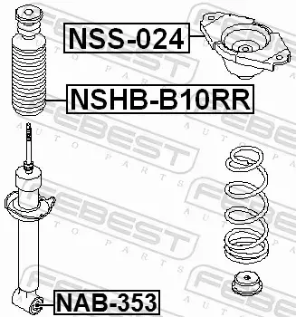 FEBEST OSŁONA AMORTYZATORA NSHB-B10RR 