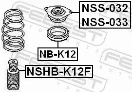 FEBEST OSŁONA AMORTYZATORA NSHB-K12F 