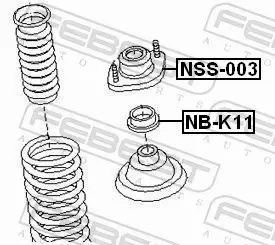 FEBEST PODUSZKA AMORTYZATORA NSS-003 