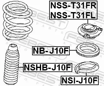 FEBEST PODUSZKA AMORTYZATORA NSS-T31FL 