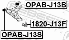 FEBEST TULEJA WAHACZA OPAB-J13B 