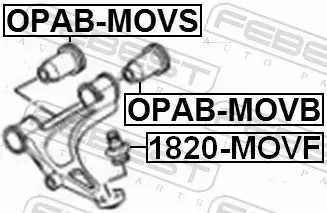 FEBEST TULEJA WAHACZA OPAB-MOVS 