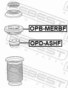 FEBEST ŁOŻYSKO PODUSZKI AMORTYZATORA OPB-MERBF 