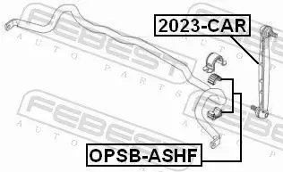 FEBEST TULEJA STABILIZATORA OPSB-ASHF 