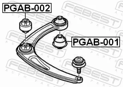 FEBEST TULEJA ZAWIESZENIA PGAB-002 