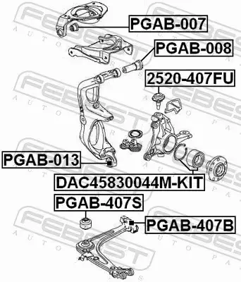 FEBEST TULEJA WAHACZA PGAB-008 