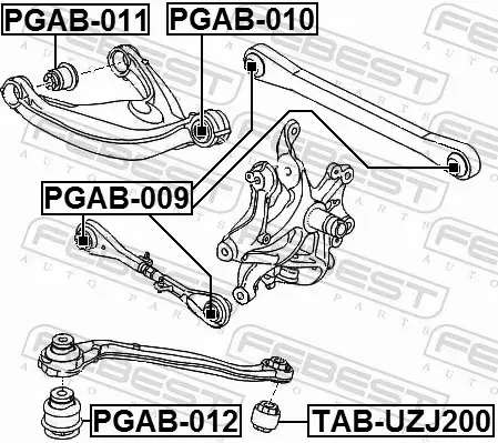 FEBEST TULEJA ZAWIESZENIA PGAB-009 