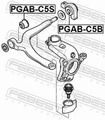 FEBEST TULEJA WAHACZA PGAB-C5S 