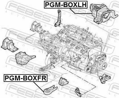 FEBEST PODUSZKA SILNIKA PGM-BOXLH 