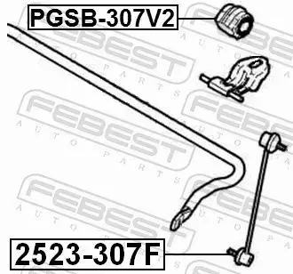 FEBEST TULEJA STABILIZATORA PGSB-307FV2 