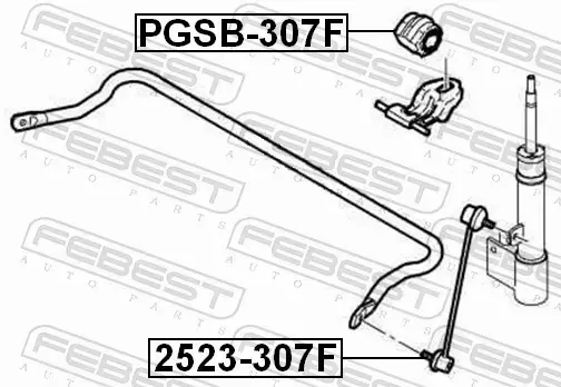 FEBEST TULEJA STABILIZATORA PGSB-307F 