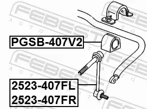 FEBEST GUMA STABILIZATORA PGSB-407V2 