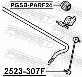 FEBEST TULEJA STABILIZATORA PGSB-PARF24 