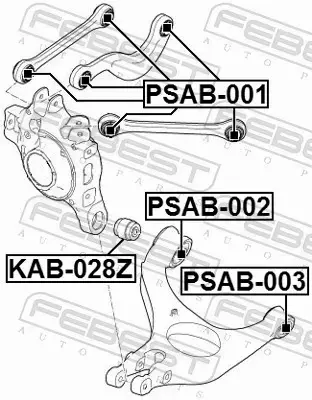 FEBEST TULEJA WAHACZA PSAB-001 