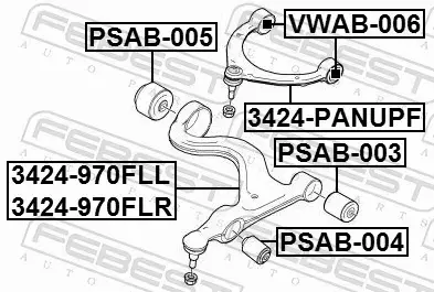 FEBEST TULEJA WAHACZA PSAB-003 