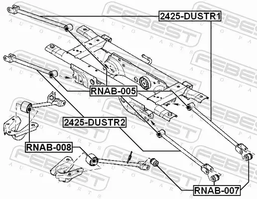 FEBEST TULEJA WAHACZA RNAB-005 