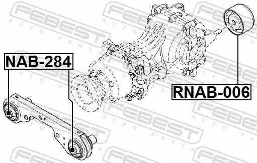 FEBEST TULEJA ZAWIESZENIA RNAB-006 