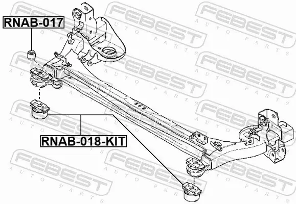 FEBEST TULEJA ZAWIESZENIA RNAB-018-KIT 