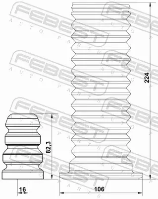FEBEST OSŁONA AMORTYZATORA RNSHB-KAPTF-KIT 
